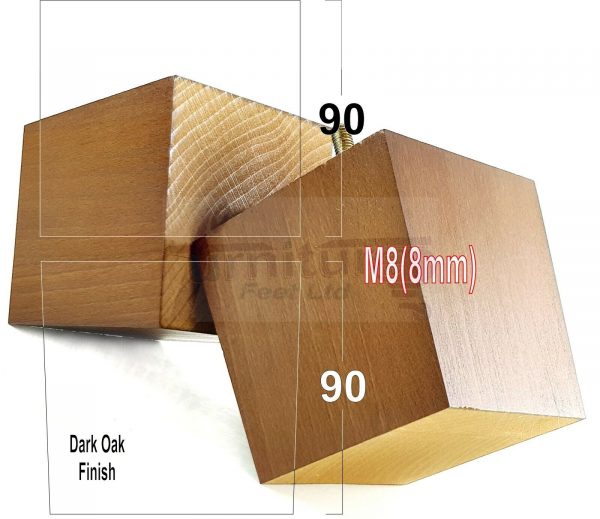 4x WOOD REPLACEMENT FURNITURE CHAIR LEGS M8(8mm) SOFA - SETTEE FEET 90mm HIGH - Image 13