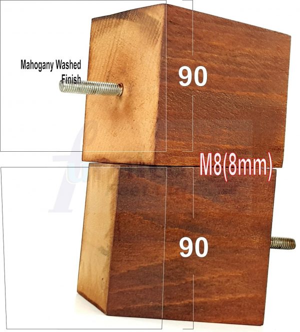 4x WOOD REPLACEMENT FURNITURE CHAIR LEGS M8(8mm) SOFA - SETTEE FEET 90mm HIGH - Image 18