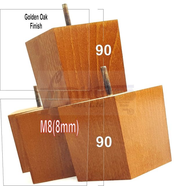 4x WOOD REPLACEMENT FURNITURE CHAIR LEGS M8(8mm) SOFA - SETTEE FEET 90mm HIGH - Image 16