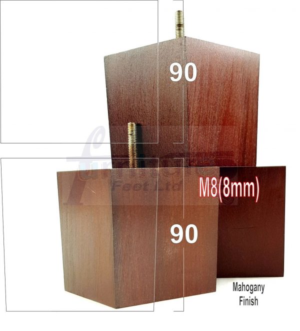 4x WOOD REPLACEMENT FURNITURE CHAIR LEGS M8(8mm) SOFA - SETTEE FEET 90mm HIGH - Image 17