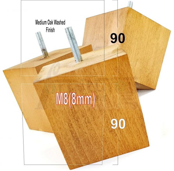 4x WOOD REPLACEMENT FURNITURE CHAIR LEGS M8(8mm) SOFA - SETTEE FEET 90mm HIGH - Image 19