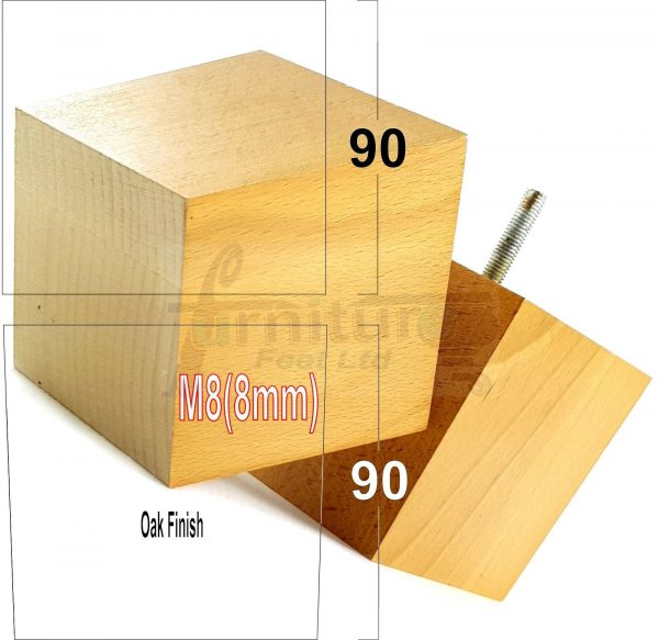 4x WOOD REPLACEMENT FURNITURE CHAIR LEGS M8(8mm) SOFA - SETTEE FEET 90mm HIGH - Image 21